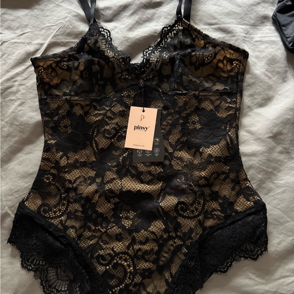 Pinsy Other - Pinsy Black Lace Shapewear Bodysuit